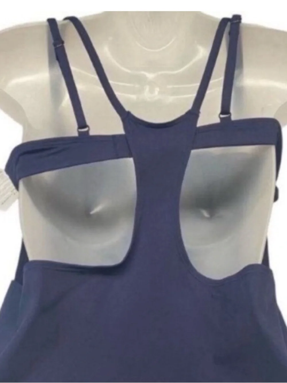 Athleta Seascape Tankini Swim Tank UPF 50+ Blue 34 B/C